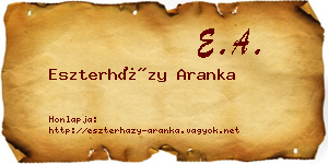 Eszterházy Aranka névjegykártya